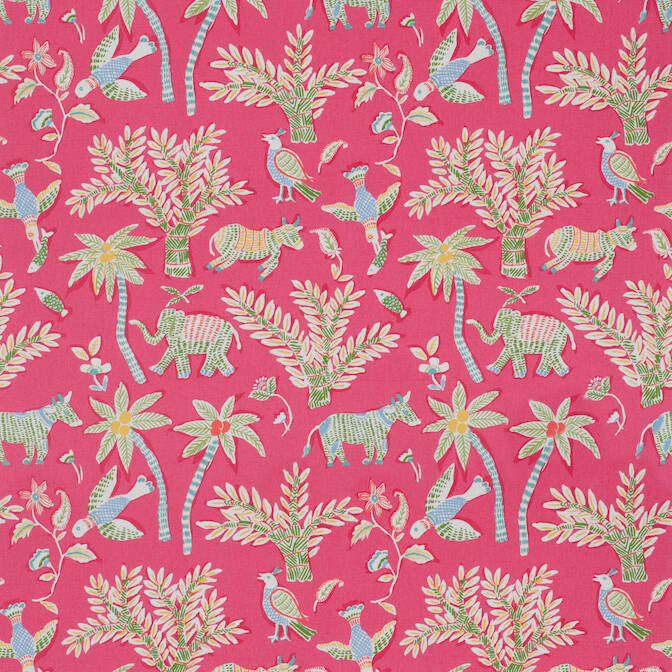 Goa Pink F988720 by Thibaut Fabric Thibaut Fabric Goa Pink F988720Fabric Trade Routes Fabric Book 60% Linen, 30% Cot, 10% Nylon UNITED KINGDOM </p><p>Repeat: V: 36 54 - Fabric Carolina -