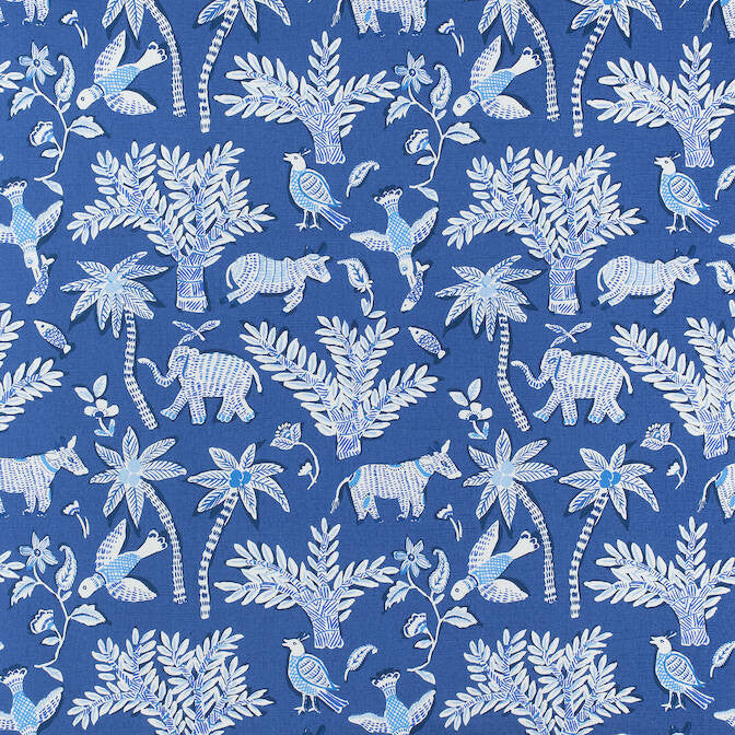Goa Blue F988722 by Thibaut Fabric Thibaut Fabric Goa Blue F988722Fabric Trade Routes Fabric Book 60% Linen, 30% Cot, 10% Nylon UNITED KINGDOM </p><p>Repeat: V: 36 54 - Fabric Carolina -