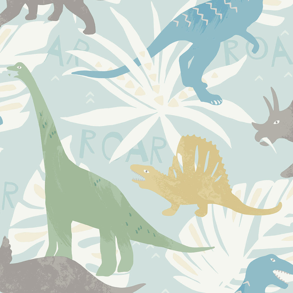 Pack Party Green, Blue, and Yellow by Seabrook Wallpaper Playdate Adventure United States 60.75 25.2" 27" - Fabric Carolina -