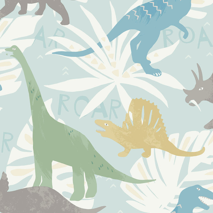 Pack Party Green, Blue, and Yellow by Seabrook Wallpaper Playdate Adventure United States 60.75 25.2" 27" - Fabric Carolina -