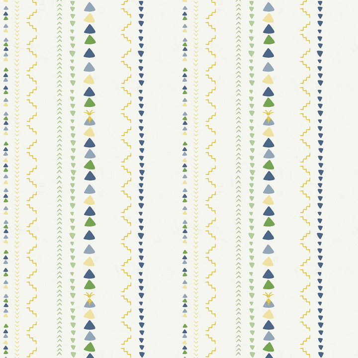 Volcano Stripe Green, Gold, and Blue by Seabrook Wallpaper Playdate Adventure United States 56.05 0" 20.5" - Fabric Carolina -