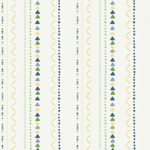 Volcano Stripe Green, Gold, and Blue by Seabrook Wallpaper