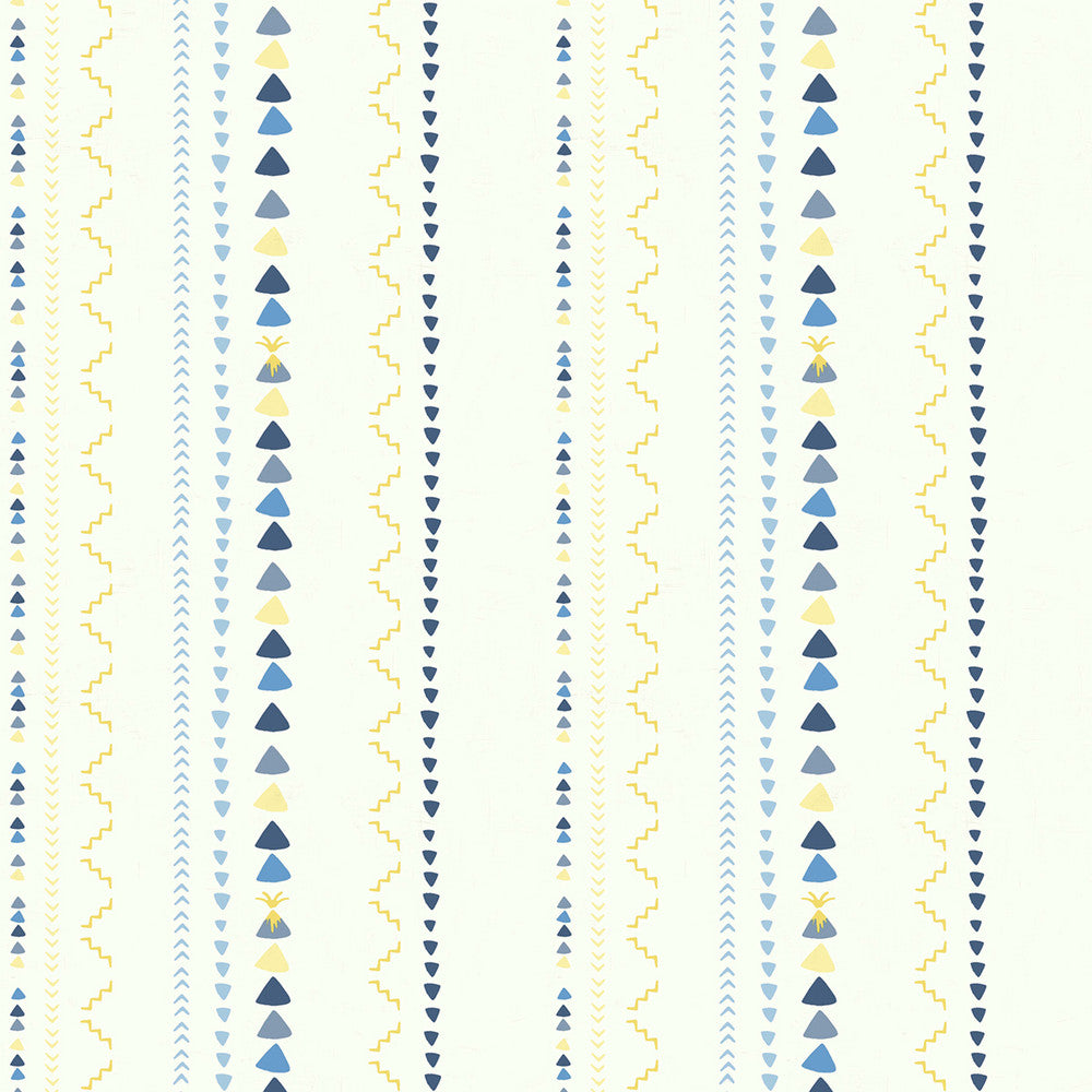 Volcano Stripe Gold and Blue by Seabrook Wallpaper Playdate Adventure United States 56.05 0" 20.5" - Fabric Carolina -
