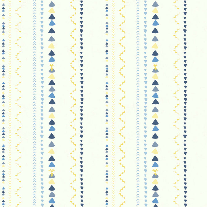 Volcano Stripe Gold and Blue by Seabrook Wallpaper Playdate Adventure United States 56.05 0" 20.5" - Fabric Carolina -
