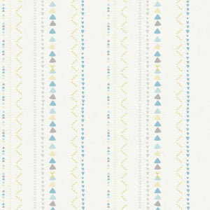 Volcano Stripe Gray, Gold, and Blue by Seabrook Wallpaper