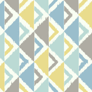 Dino Peak Light Blue, Gray, and Gold by Seabrook Wallpaper
