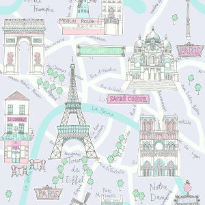 Bon Voyage Lilac and Turquoise by Seabrook Wallpaper