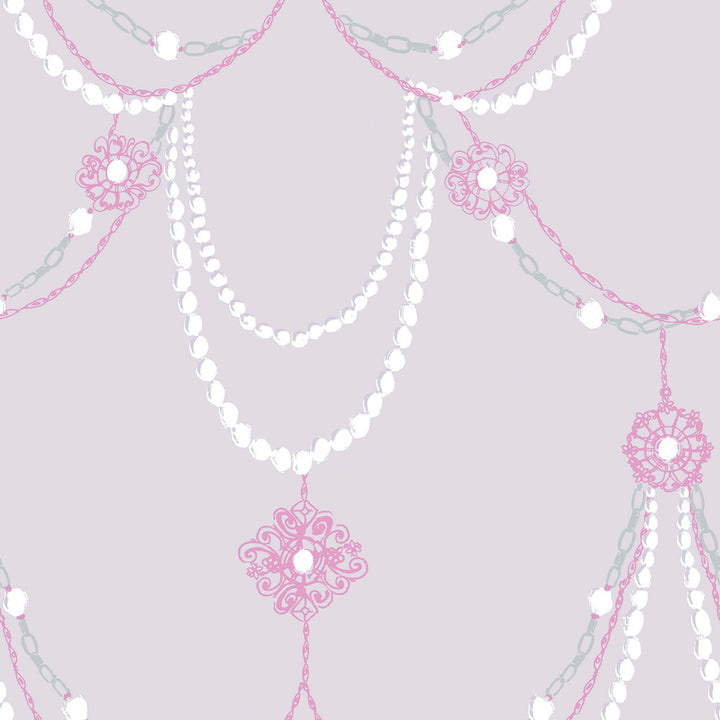 Dressed Up Drape Lilac and Fuchsia by Seabrook Wallpaper Playdate Adventure United States 56.05 20.87" 20.5" - Fabric Carolina -