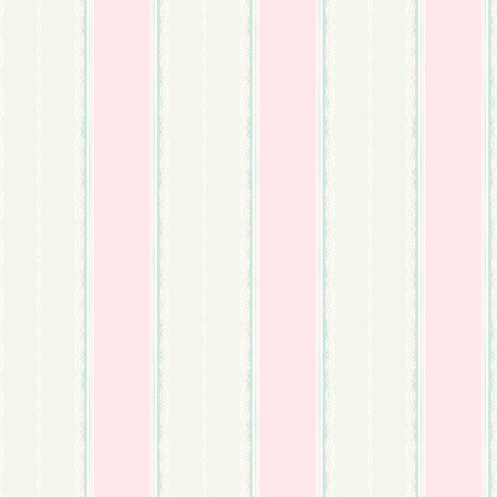 Glitter Frills Stripe Bubblegum and Teal by Seabrook Wallpaper Playdate Adventure United States 56.05 0" 20.5" - Fabric Carolina -