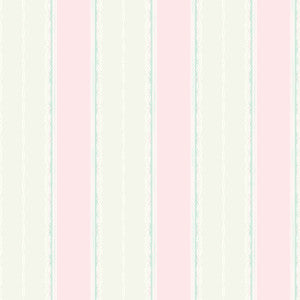 Glitter Frills Stripe Bubblegum and Teal by Seabrook Wallpaper