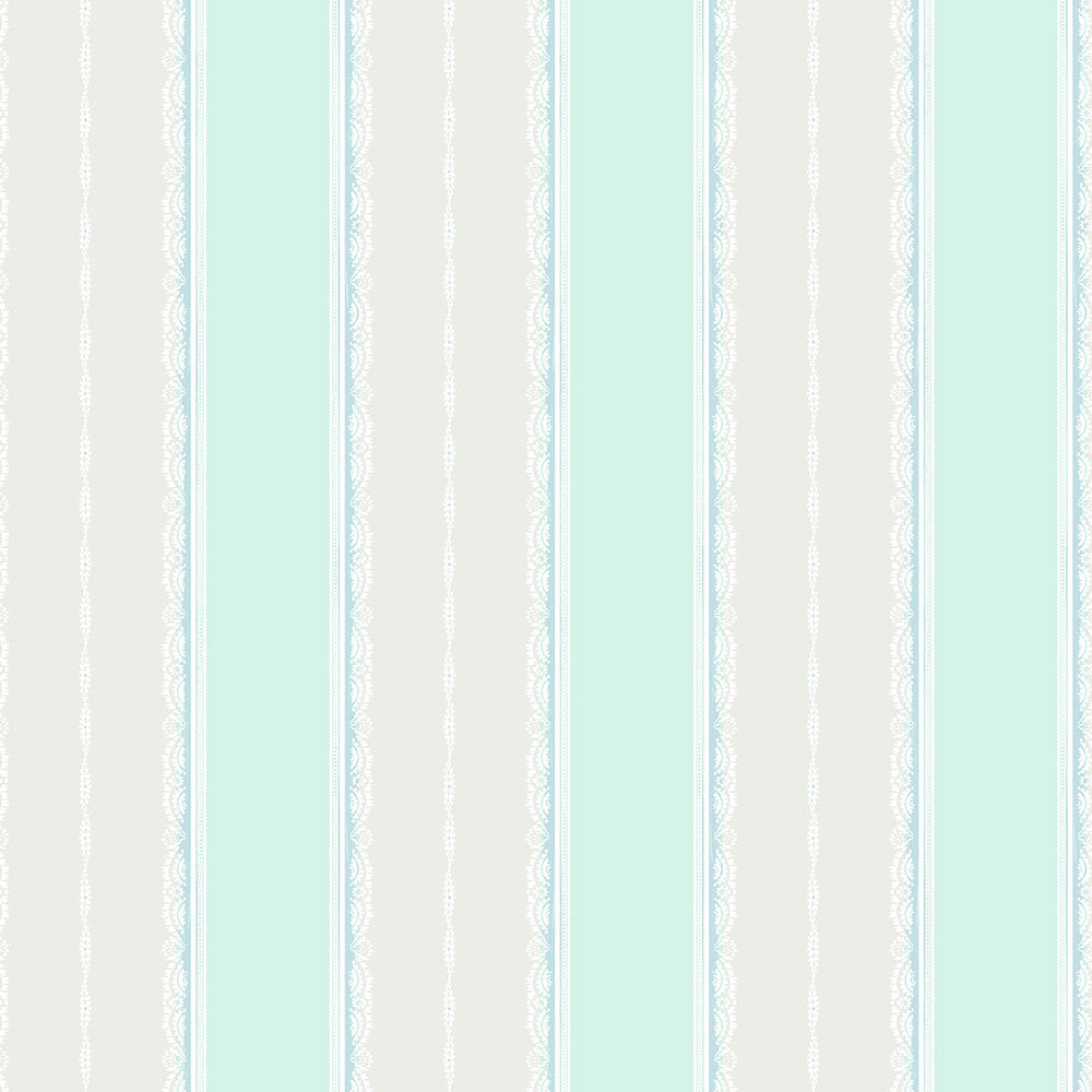 Glitter Frills Stripe Sky Blue and Teal by Seabrook Wallpaper Playdate Adventure United States 56.05 0" 20.5" - Fabric Carolina -
