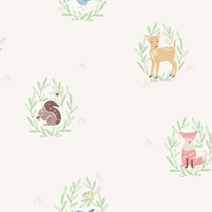 Furry Friends Gold, Pink, and Brown by Seabrook Wallpaper