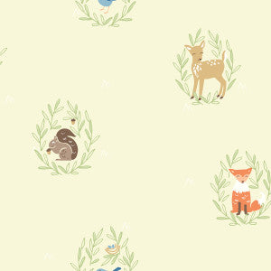 Furry Friends Light Lemon by Seabrook Wallpaper