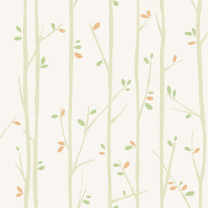 Tree Top Tan, Moss, and Pumpkin by Seabrook Wallpaper