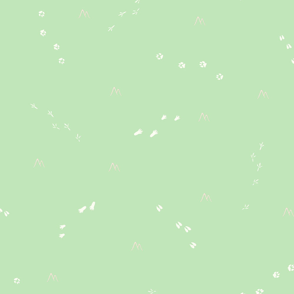 Follow the Leader Mint and White by Seabrook Wallpaper Playdate Adventure United States 56.05 20.87" 20.5" - Fabric Carolina -