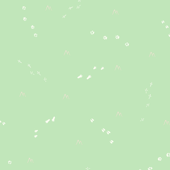 Follow the Leader Mint and White by Seabrook Wallpaper Playdate Adventure United States 56.05 20.87" 20.5" - Fabric Carolina -