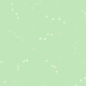 Follow the Leader Mint and White by Seabrook Wallpaper