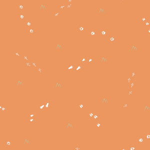 Follow the Leader Orange and White by Seabrook Wallpaper
