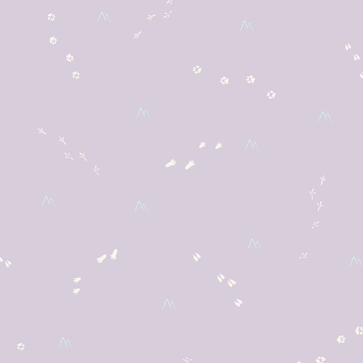 Follow the Leader Lilac and White Animal by Seabrook Wallpaper Playdate Adventure United States 56.05 20.87" 20.5" - Fabric Carolina -