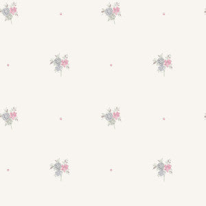 Little Posy Gray and Bubblegum by Seabrook Wallpaper