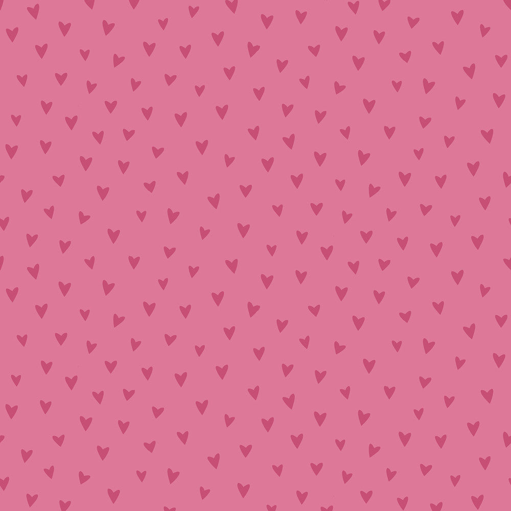 Sparkle Heart Hot Pink Glitter by Seabrook Wallpaper Playdate Adventure United States 56.05 10.43" 20.5" - Fabric Carolina -
