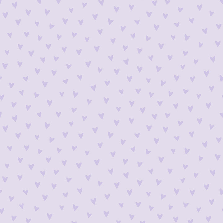 Sparkle Heart Lilac Glitter by Seabrook Wallpaper Playdate Adventure United States 56.05 10.43" 20.5" - Fabric Carolina -