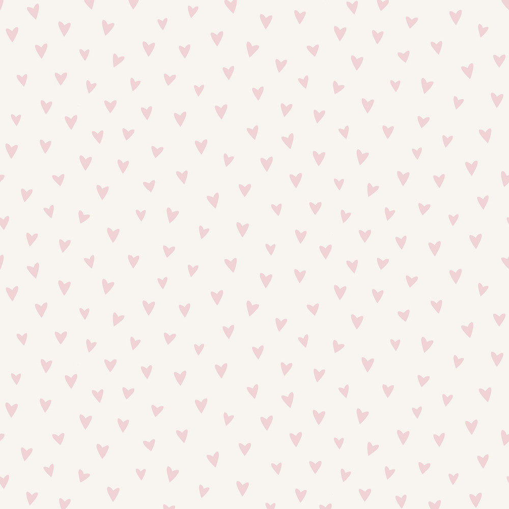 Sparkle Heart White and Bubblegum Glitter by Seabrook Wallpaper Playdate Adventure United States 56.05 10.43" 20.5" - Fabric Carolina -