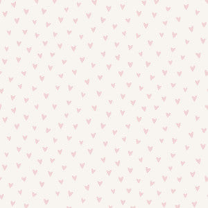 Sparkle Heart White and Bubblegum Glitter by Seabrook Wallpaper