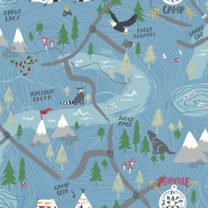 Campground Bluebird by Seabrook Wallpaper