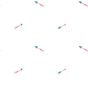 Hearts and Darts Cerulean and Crimson by Seabrook Wallpaper
