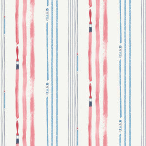 Outside the Lines Fuchsia and Sky Blue by Seabrook Wallpaper