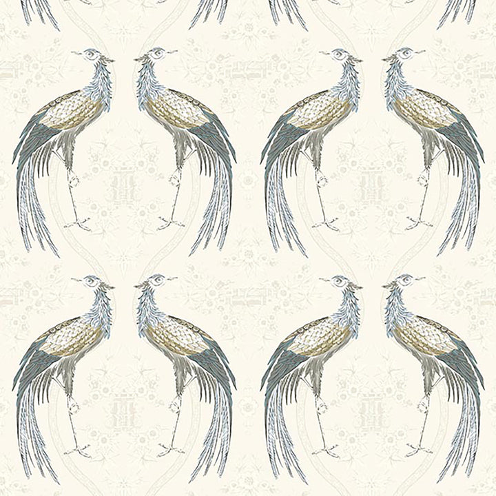 Fabled Crane 1W7481 by JF Blendworth Fabric WEDGWOOD 93% Cotton, 7% Linen United Kingdom 20000 Horizontal: 27 and Vertical: 25.25 55 - Fabric Carolina -