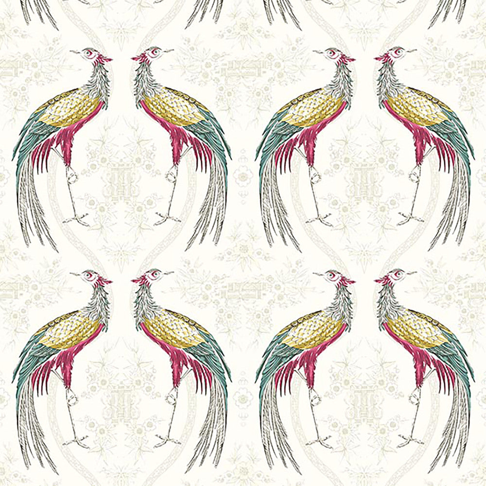 Fabled Crane 3W7481 by JF Blendworth Fabric WEDGWOOD 93% Cotton, 7% Linen United Kingdom 20000 Horizontal: 27 and Vertical: 25.25 55 - Fabric Carolina -