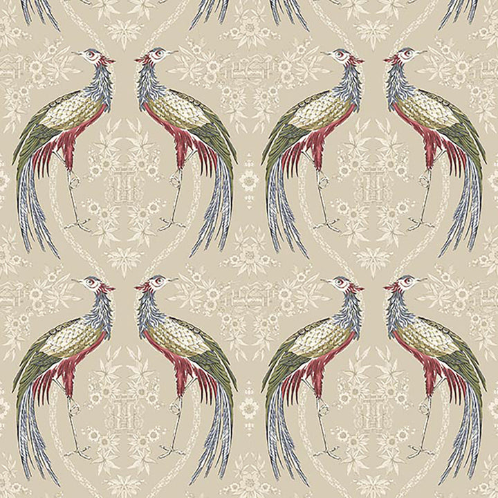 Fabled Crane 4W7481 by JF Blendworth Fabric WEDGWOOD 93% Cotton, 7% Linen United Kingdom 20000 Horizontal: 27 and Vertical: 25.25 55 - Fabric Carolina -