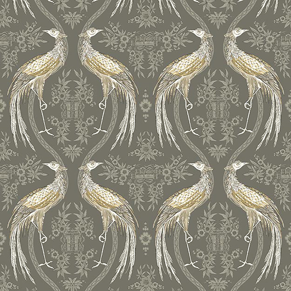 Fabled Crane 5W7481 by JF Blendworth Fabric WEDGWOOD 93% Cotton, 7% Linen United Kingdom 20000 Horizontal: 27 and Vertical: 25.25 55 - Fabric Carolina -