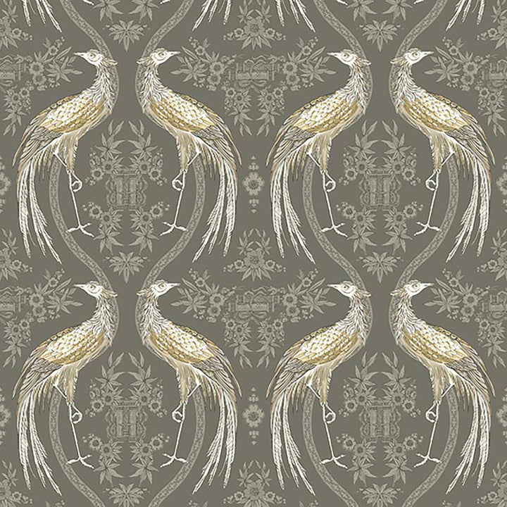 Fabled Crane 5W7481 by JF Blendworth Fabric WEDGWOOD 93% Cotton, 7% Linen United Kingdom 20000 Horizontal: 27 and Vertical: 25.25 55 - Fabric Carolina -