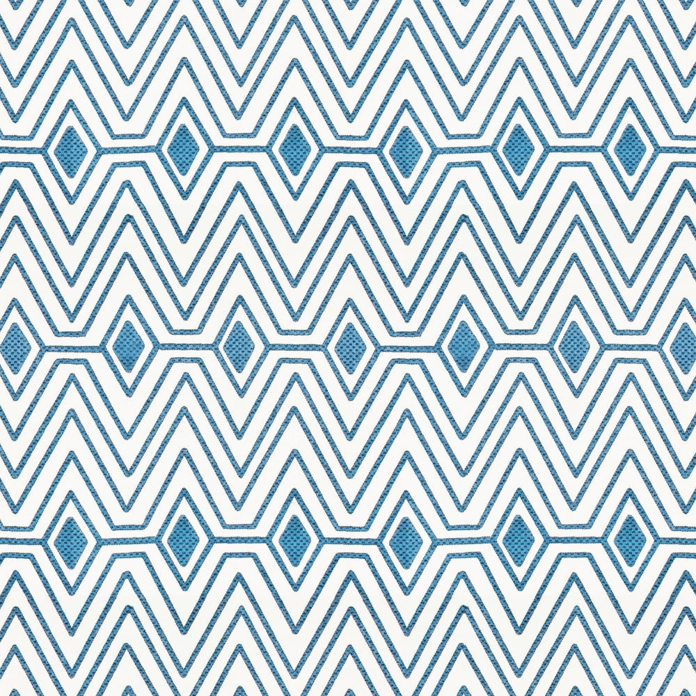 Facia 1 Denim by Stout Designer Fabric RAINBOW LIBRARY LAKE/INDIGO 100%COT %REMB INDIA </p><p>Repeat: 14.875 51 in - Swanky Fabrics -