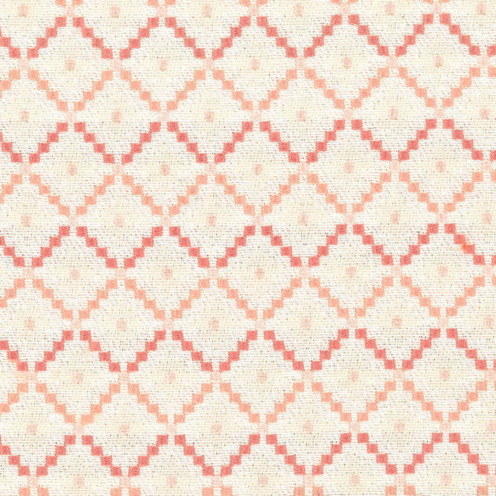 Fairview 5 Coral by Stout Fabric COMFORTABLE LIVING CORAL/SHRIMP 59%SVI 31%POL 10%COT USA WYZENBEEK 30 000 DOUBLE RUB WEAR TEST (HEAVY DUTY) Horizontal: 1.25 and Vertical: 1.375 54 in - Fabric Carolina -