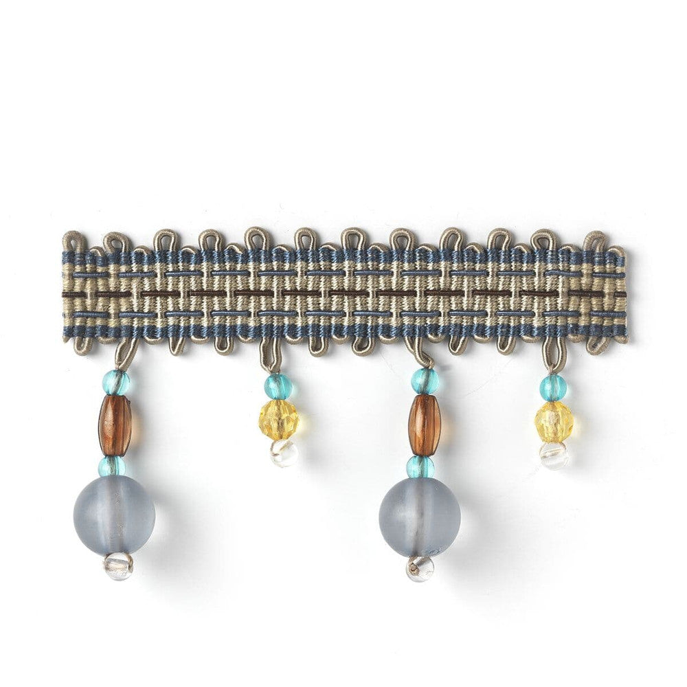Faith 7 Lake by Stout Designer Trim Bedazzle Trim 48% Spun Viscose 37% Cotton 15% Polyester CHINA Horizontal: 0 and Vertical: 0 2 in - Swanky Fabrics -