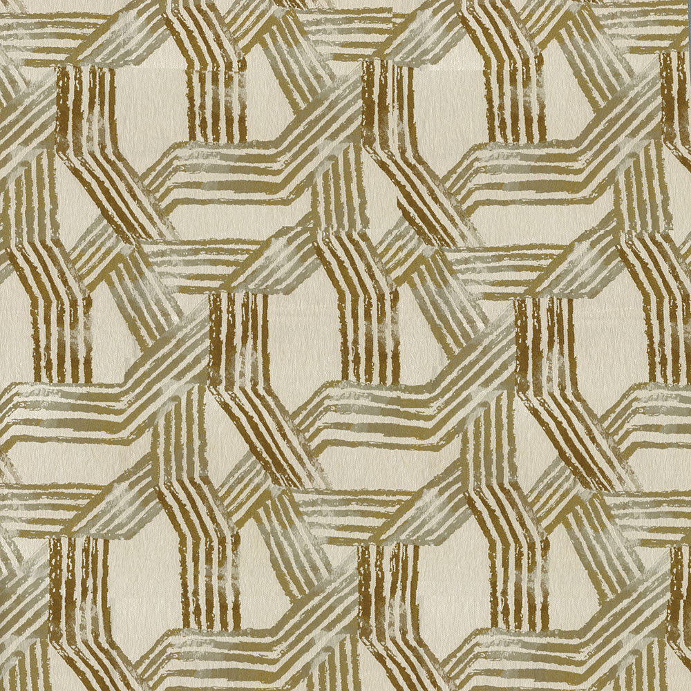 Fandango 6 Sesame by ABBEYSHEA Fabric 100% Polyester CN 20,000 Double Rubs (Wyzenbeek) </p><p>Repeat: Horizontal: 18 in. (45.72 cm) up the roll and Vertical: 18 in. (45.72 cm) across the roll 57 in. (145 cm) - Fabric Carolina -
