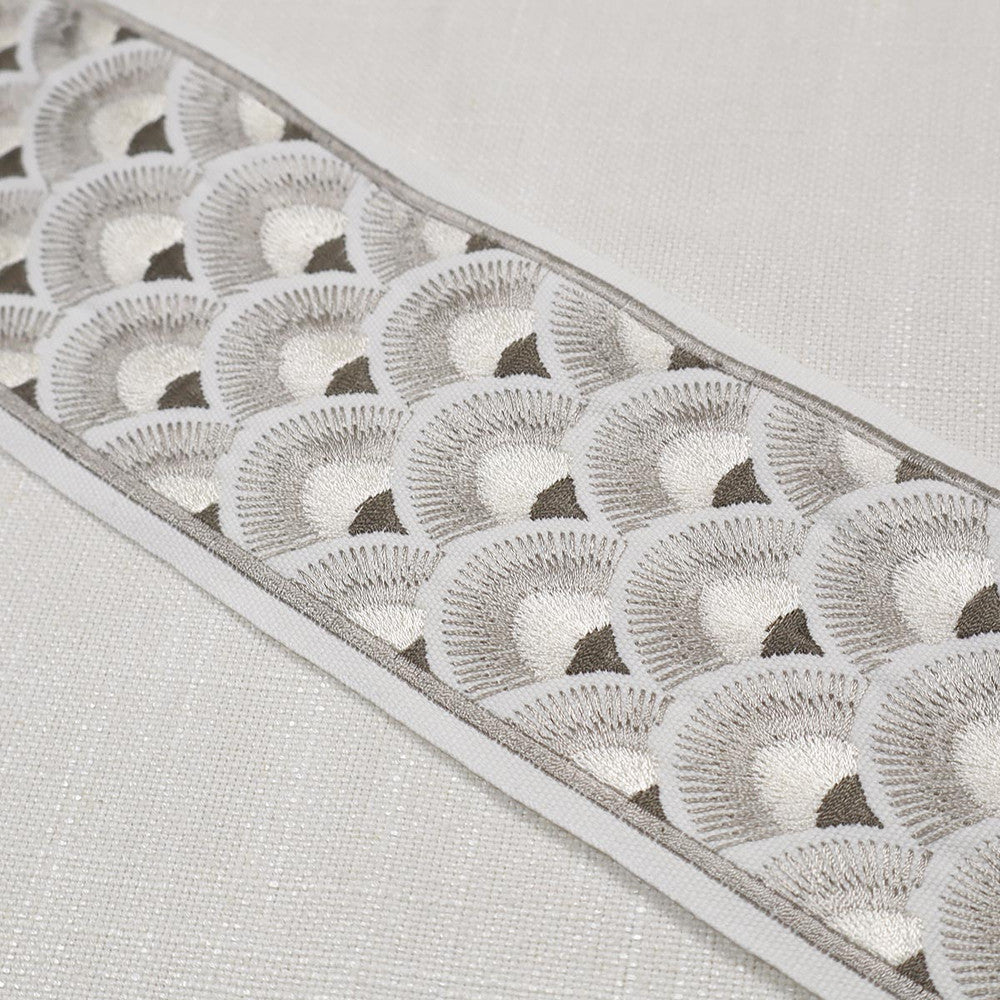 Fanny Emb Tape Nickel by Magnolia Trim - 100% Cotton, Emb Viscose India Horizontal: and Vertical: 4 - Fabric Carolina -