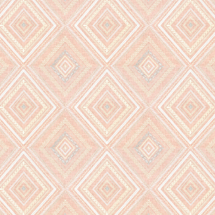 Farley 1 Tearose by Stout Fabric RAINBOW LIBRARY TILE/SORBET 100%LIN %BEMB INDIA </p><p>Repeat: 12.625 51.5 in - Fabric Carolina -