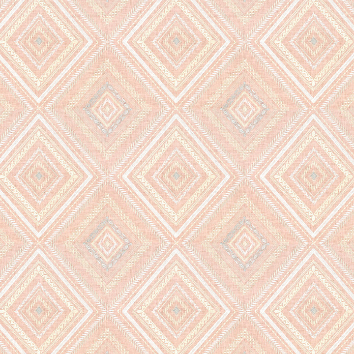 Farley 1 Tearose by Stout Fabric Stout Fabric Farley 1 TearoseFabric RAINBOW LIBRARY TILE/SORBET 100%LIN %BEMB INDIA </p><p>Repeat: H: 12.875, V: 12.625 51.5 in - Fabric Carolina -