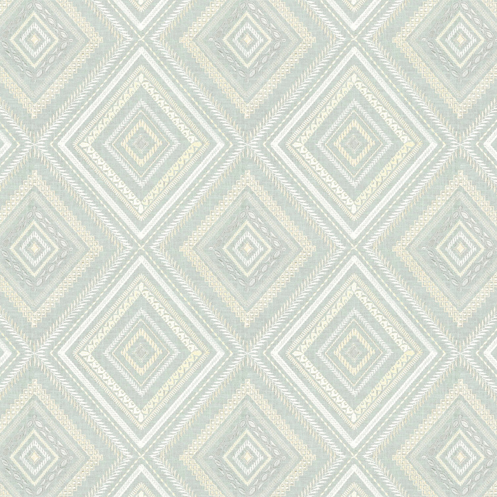 Farley 2 Dewkist by Stout Fabric RAINBOW LIBRARY SPRAY/SHORELINE 100%LIN %BEMB INDIA Horizontal: 12.875 and Vertical: 12.625 51.5 in - Fabric Carolina -