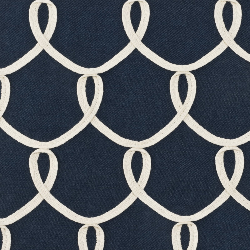 Fashion 1 Sapphire by Stout Designer Fabric COMFORTABLE LIVING BREEZE/INDIGO 73%POL 27%COT %CEMB INDIA Horizontal: 2.750 and Vertical: 4.500 51 in - Swanky Fabrics -