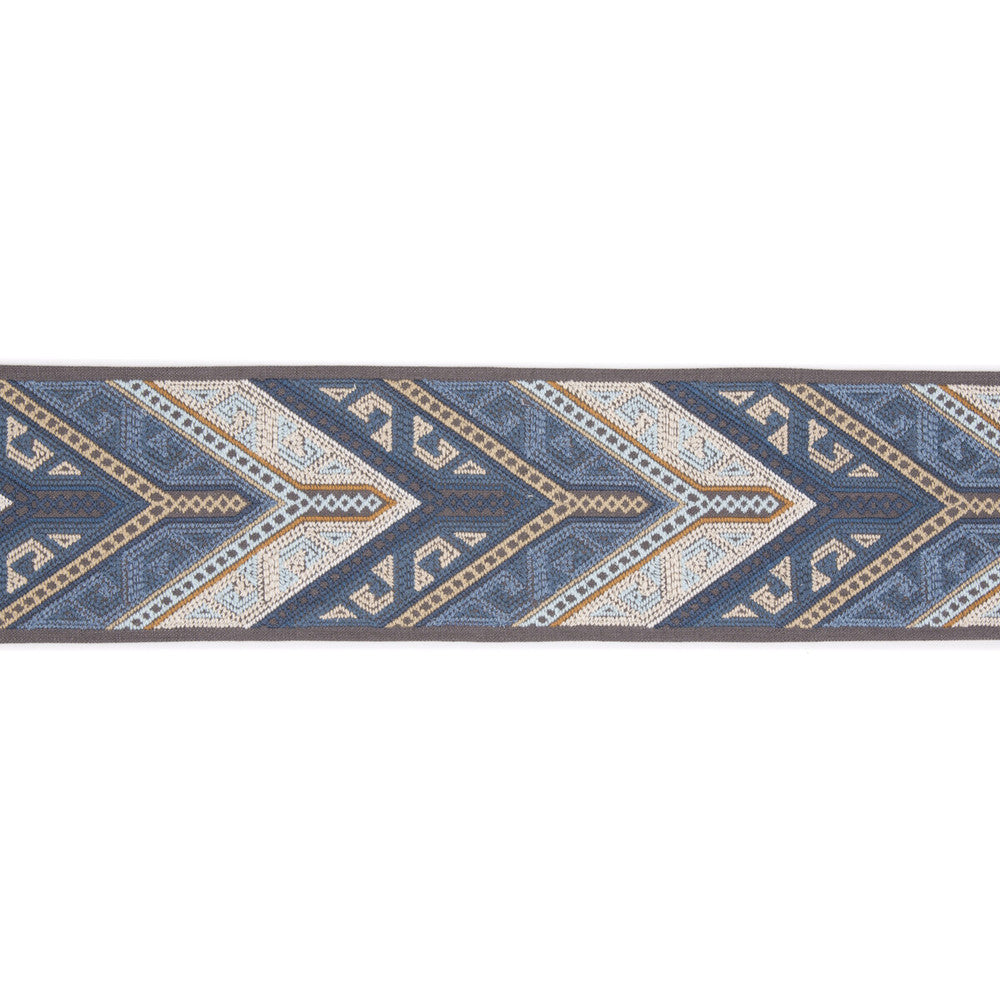 Fortrose Indigo by Mulberry Trim MODERN COUNTRY SPUN POLYESTER - 64%;COTTON - 36% India - Horizontal: 4.52312 and Vertical: 7.683 4.52312 - Fabric Carolina -
