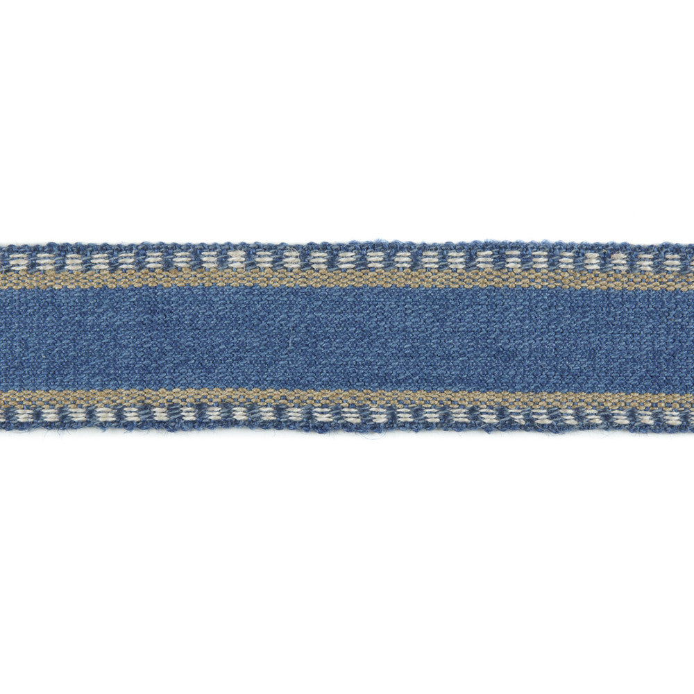 Irvine Indigo by Mulberry Trim MODERN COUNTRY JUTE - 60%;COTTON - 40% India - Horizontal: 1.70208 and Vertical: 0 1.70208 - Fabric Carolina -