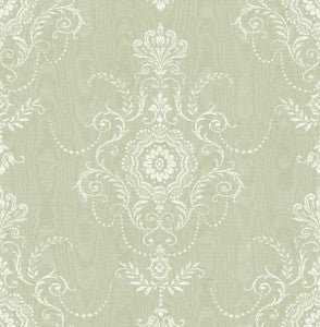 Colette Cameo Washed Green by Seabrook Wallpaper
