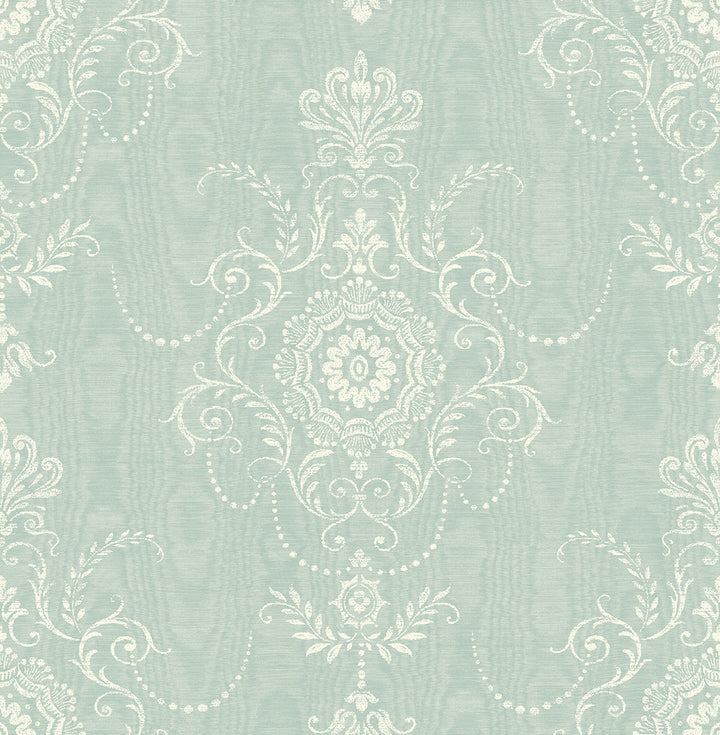 Colette Cameo Summer Sky by Seabrook Wallpaper French Country United States 60.75 27.55" 27" - Fabric Carolina -