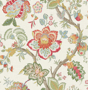 Bernadette Jacobean Pomme & Antique Ruby by Seabrook Wallpaper